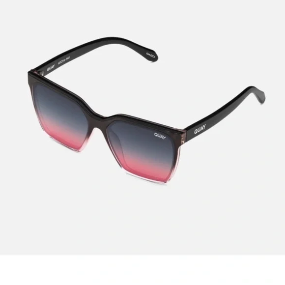 Quay Australia Black and Pink Sunglasses Level Up - Picture 3 of 7